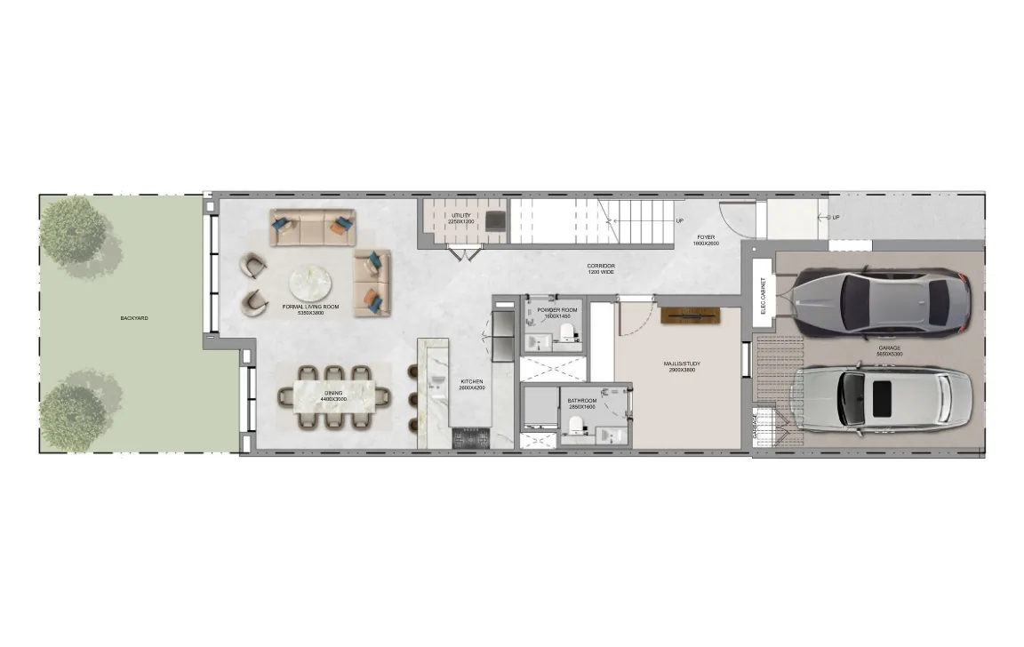 3 Bedroom Villa + Majlis Type D Ground Floor plan