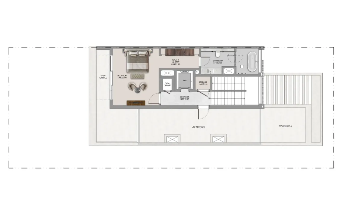 4 Bedroom Villa Type E First Floor plan